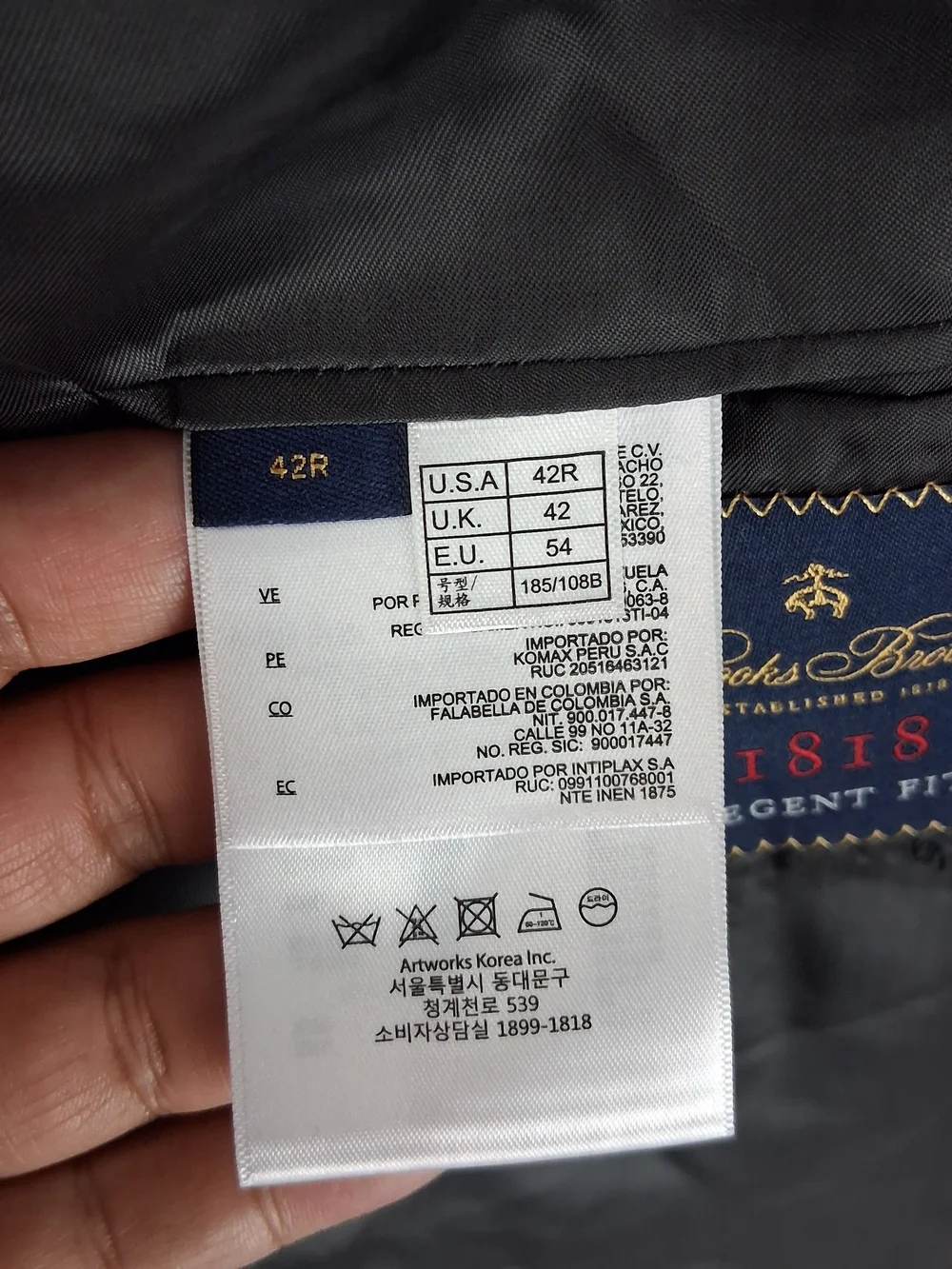 Brooks Brothers 1818 Regent Blazer 42R Solid Charcoal Gray Wool Jacket USA Made